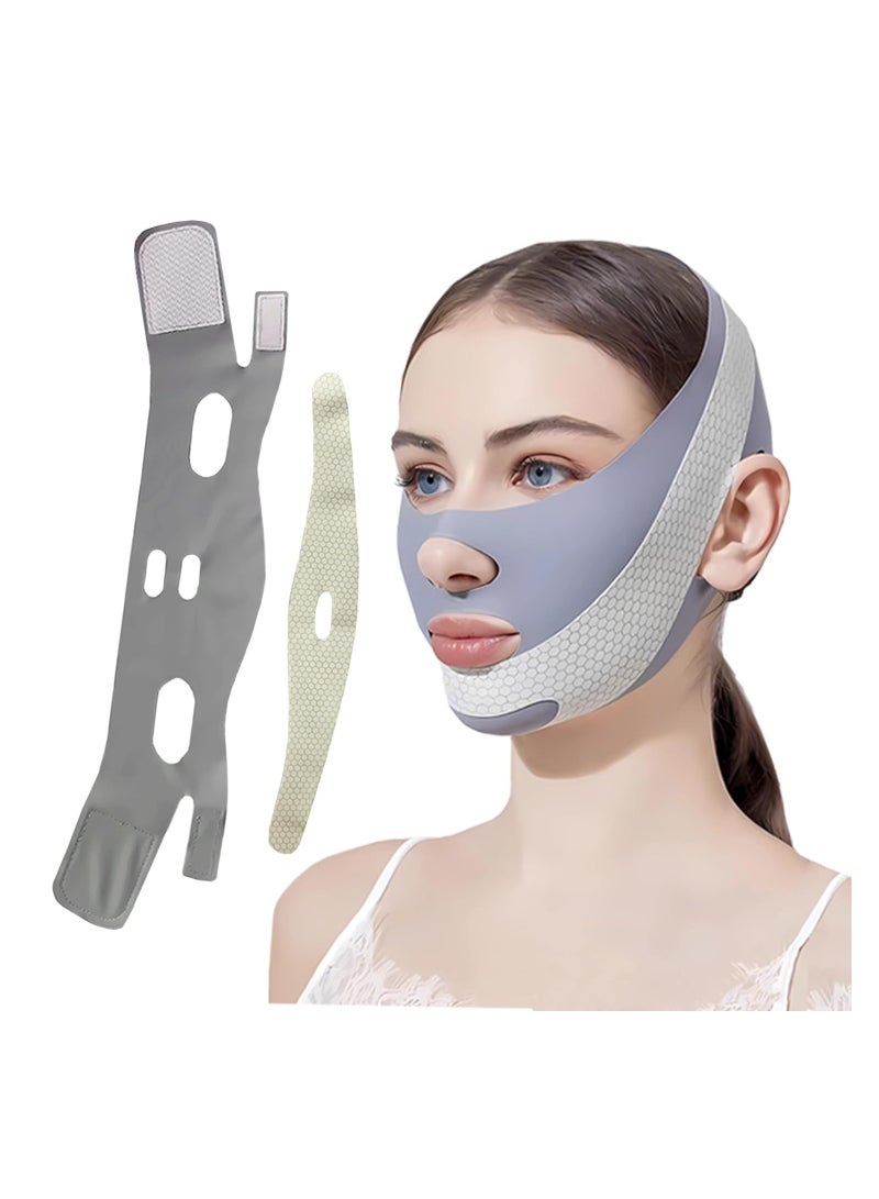 SYOSI Chin Strap for Women, Double Chin Eliminator, V-Line Lifting Mask, Reusable V Line Lifting Mask, Breathable, Comfortable Chin Strap for Women, Face Slimming Belt, for Office, Home, Traveling - Image 1