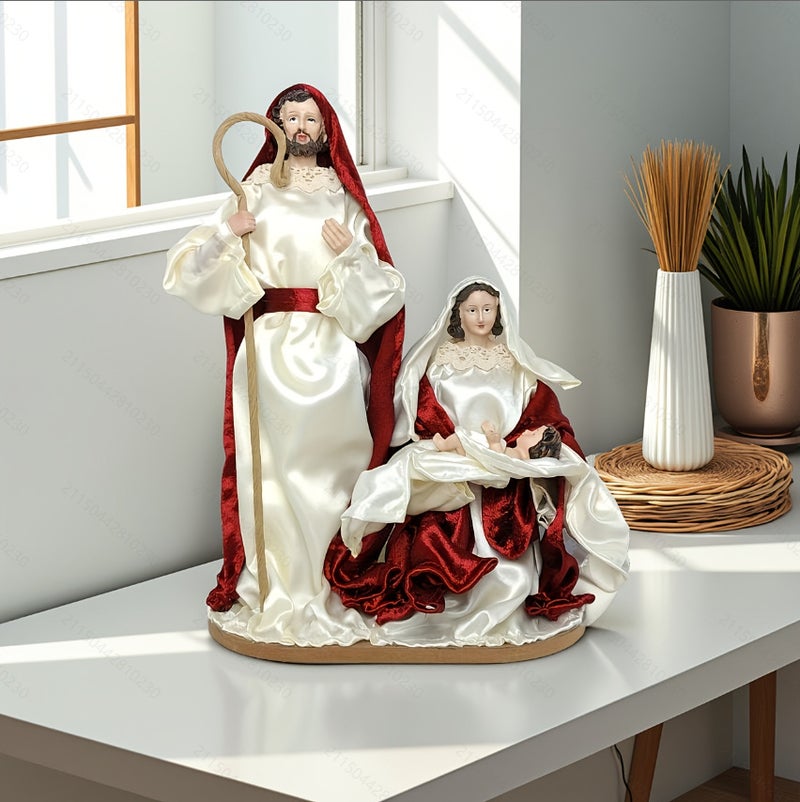 Nativity Scene Christmas Decoration Religious Figurine Set - Image 1