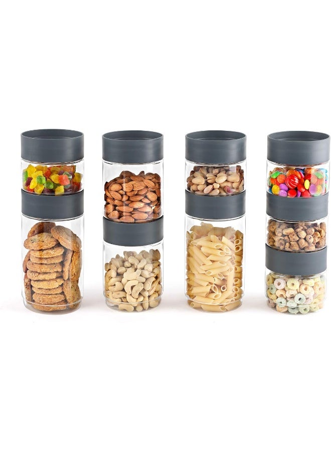 Cello Modustack Plastic Container, 9-Pieces, Grey - Image 1