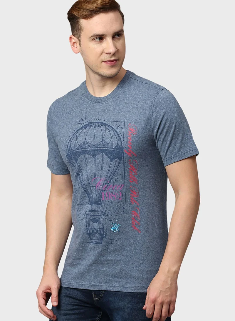 BEVERLY HILLS POLO CLUB Crew Neck T-Shirt