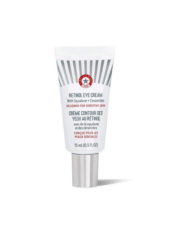 فيرست إيد بيوتي كريم ريتينول للعين من فيرست إيد بيوتي مع سكوالين وسيراميد، سيروم ريتينول مُغلّف للبشرة الحساسة، يُساعد على تحسين مظهر الخطوط الدقيقة والتجاعيد، آمن للبشرة الحساسة، 0.5 أونصة - Image 1