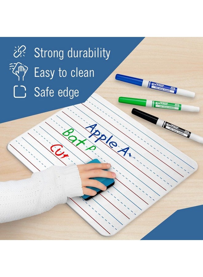ذا ميجا ديلز مجموعة سبورة مسح جاف للأطفال وأقلام تحديد قابلة للمسح الجاف، سبورة صغيرة قابلة للمسح الجاف، سبورة بيضاء، 4 أقلام تحديد قابلة للمسح الجاف برأس رفيع وممحاة صغيرة قابلة للمسح الجاف، سبورة بيضاء صغيرة وأقلام تحديد قابلة للمسح الجاف مع ممحاة - Image 3