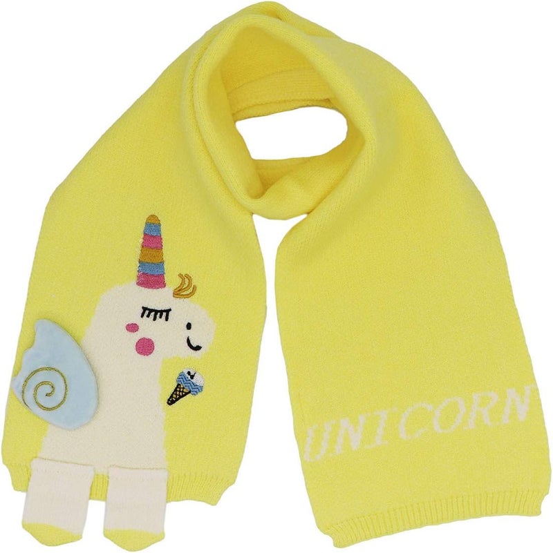 Kids Girls Boys Winter Cute Unicorn Scarf Shawl Warm Soft Cozy Fashion Knit Neck Warmer Scarfs Toddler