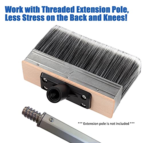 Genixart 7-Inch Deck Stain Brush Applicator for Applying Paints, Sealers on Wood, Fence, Brick, Concrete Walls - Heavy-Duty Outdoor Oil Staining Brush - Image 3