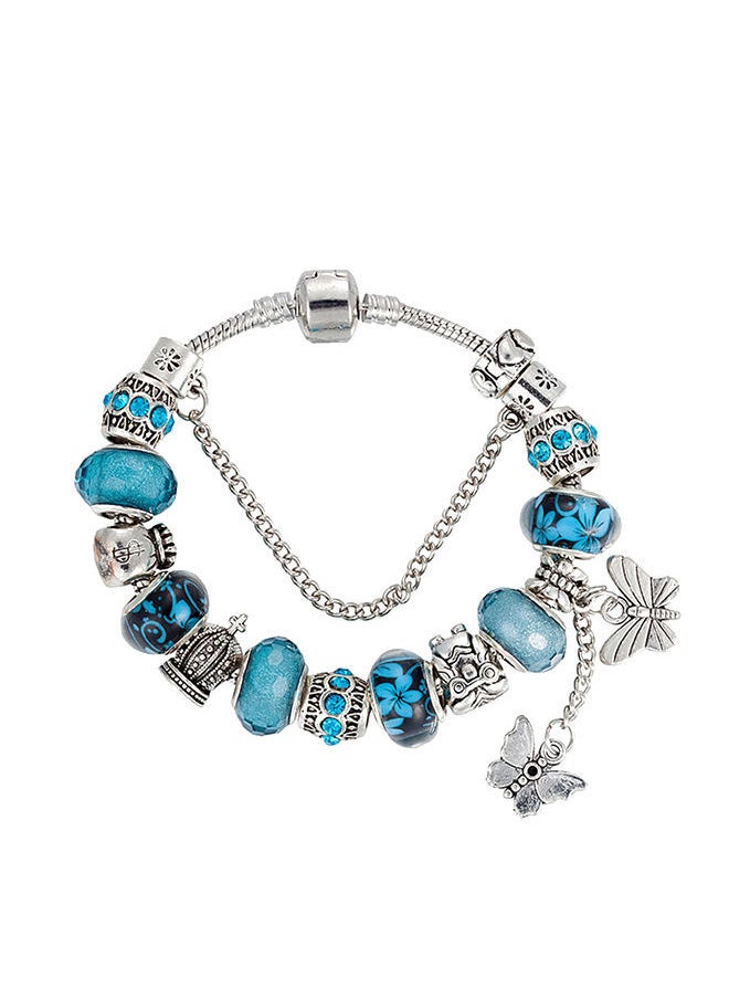 NIBEMINENT - Beaded Silver Plating Charm Bracelet - Image 1