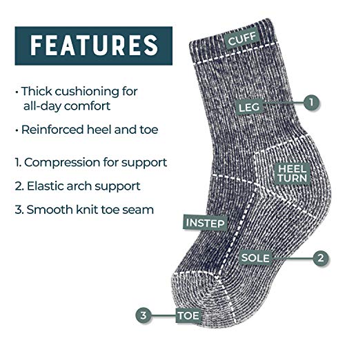 MERIWOOL Merino Wool Kids Hiking Socks for Children 3 Pairs - Image 3
