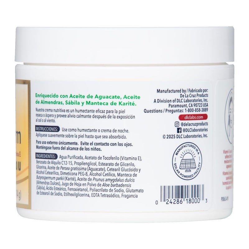 De La Cruz Vitamin E Cream Moisturizer for Face and Neck - Moisturizing Skin Care for All Skin Types - Made in USA - 4 OZ. (6 Pack) - Image 3