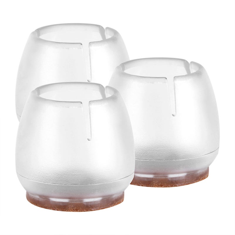 16Pcs Transparent PVC Table Chair Furniture Leg Non Slip Foot Cap Cups Cover Floor Protector M - Image 5