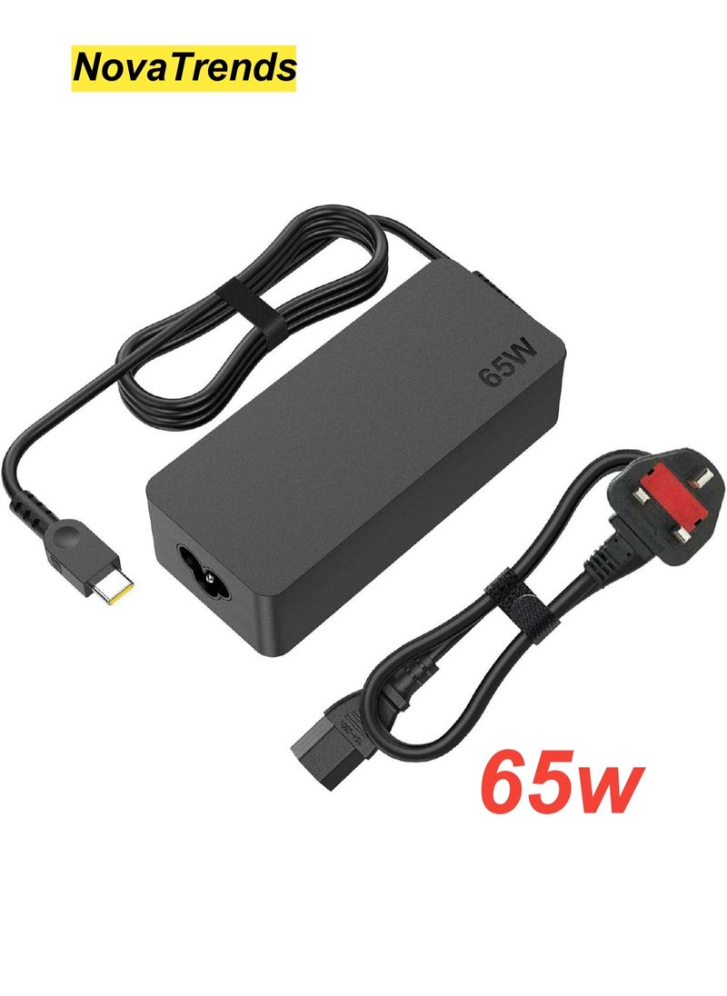 NovaTrends 65W 45W USB C Charger for Lenovo ThinkPad Yoga HP Chromebook Power Supply for Dell Latitude XPS Huawei Laptop PC Type C Charger Adapter for MacBook  - Image 1