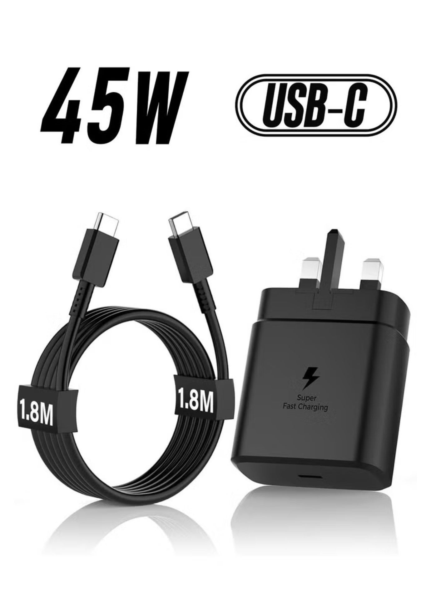 NovaTrends 45W USB C Super Fast Charging PD Charger - Compatible with S24 S23 S22 S21 S20 Ultra, S24+ S23+ S22+ S21+, A53, A15, A 55, A54 - Type C Power Adapter,