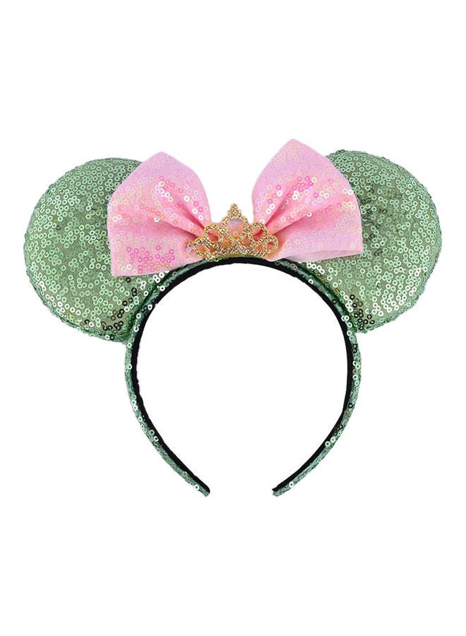 NIBEMINENT Mickey Mouse Ears Cartoon Hairband Green/Pink 23.5x22cm - Image 1