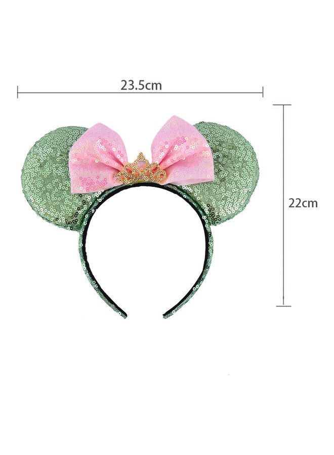 NIBEMINENT Mickey Mouse Ears Cartoon Hairband Green/Pink 23.5x22cm - Image 2