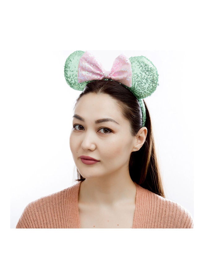 NIBEMINENT Mickey Mouse Ears Cartoon Hairband Green/Pink 23.5x22cm - Image 3