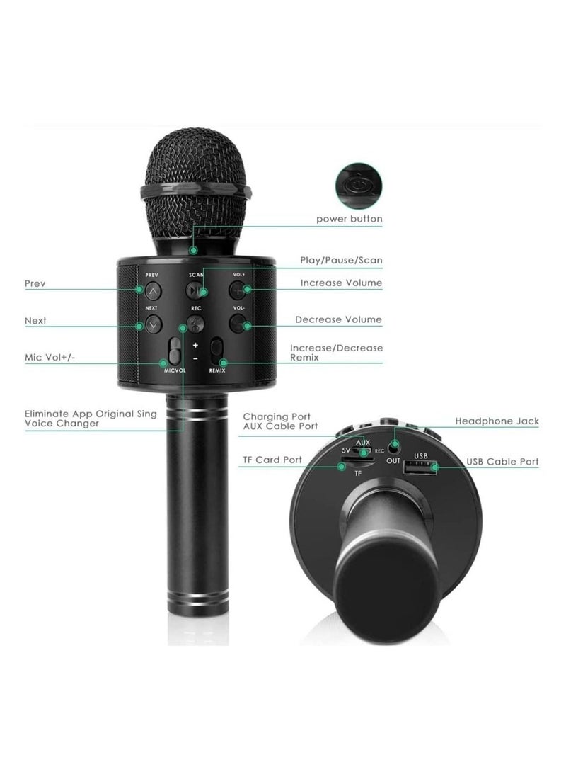 Bluetooth Microphone for kids Birthday Gift Toys for Age 3 4 5 6 7 8 9 10 Girls Boys Wireless Karaoke Mircrophone Little Kid Gifts Toy for Toddler Children  - Image 3