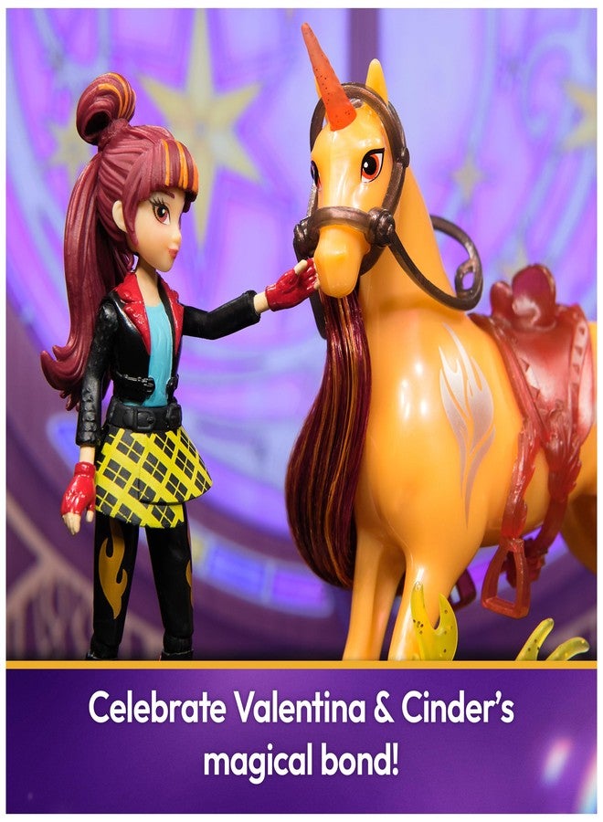 Unicorn Academy أكاديمية يونيكورن، مجموعة فالنتينا وسيندر لقوة الصداقة، فكرة هدية عيد الفصح، دمى وألعاب يونيكورن، تتضمن سرجًا شفافًا وملحقين للقوة - Image 5