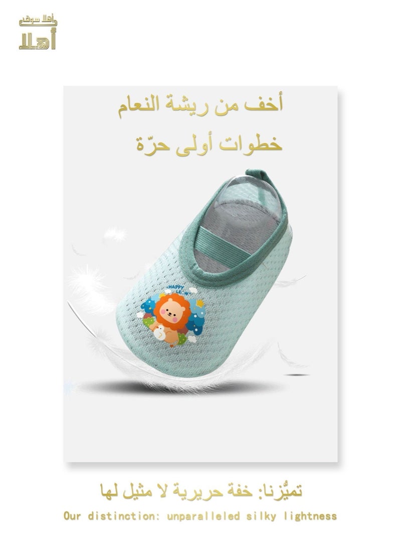 Kids Non-Slip Floor Socks with Silicone Sole – Lightweight & Breathable, 4 Animal Designs-Sandy Lion - Image 5