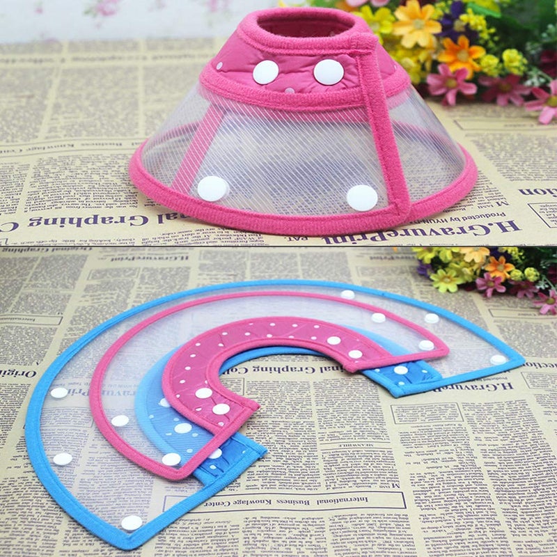 Andiker Pet Cone Recovery Dog Cone Adjustable Dog Collar Clear Padded Collar with Breathable Soft Edge, Plastic Puppy Cone Protect The Neck Surgery Recovery, Designed for Cats and Puppies (Medium, Pink) - Image 3