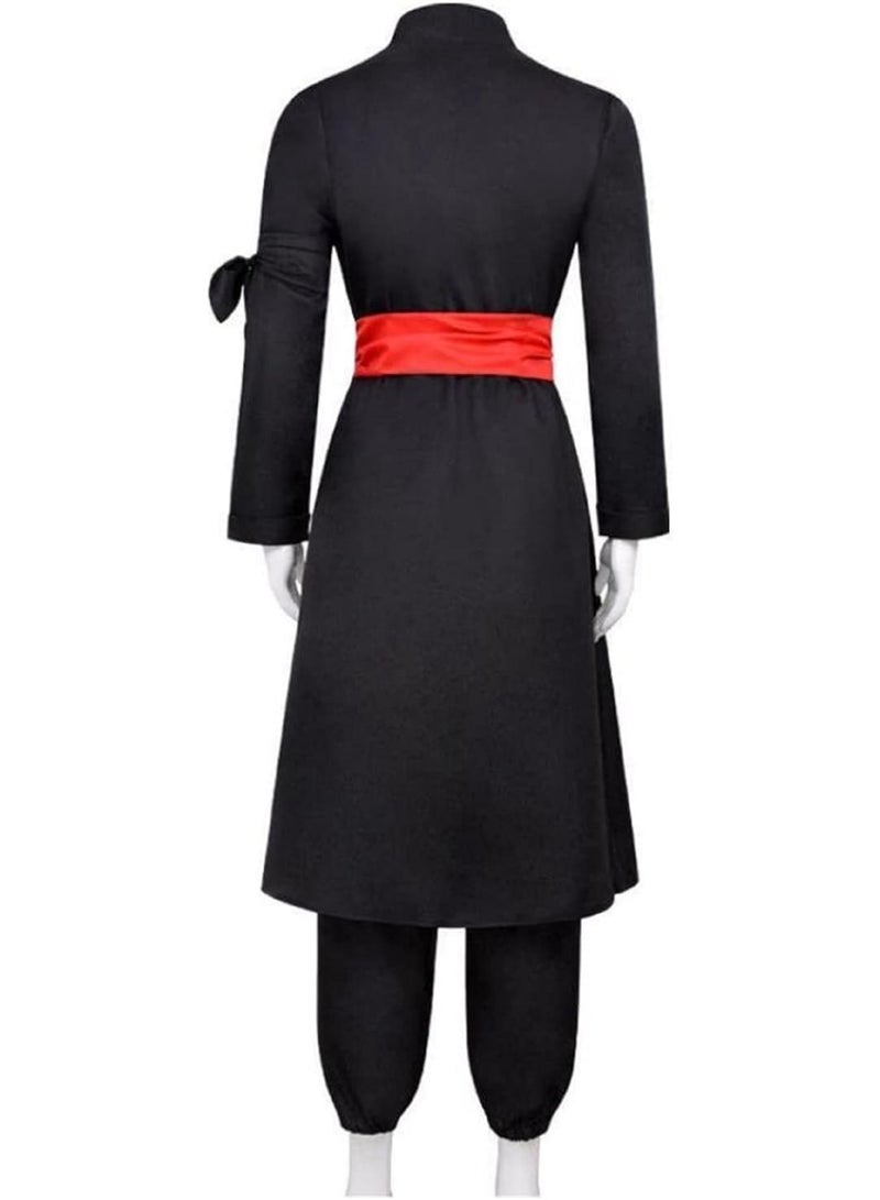 Gerenic Roronoa Zoro Cosplay Costume, Coat + Trousers + Waist Band + Belt + Turban + Earrings, Anime Kimono Suit  - Image 3