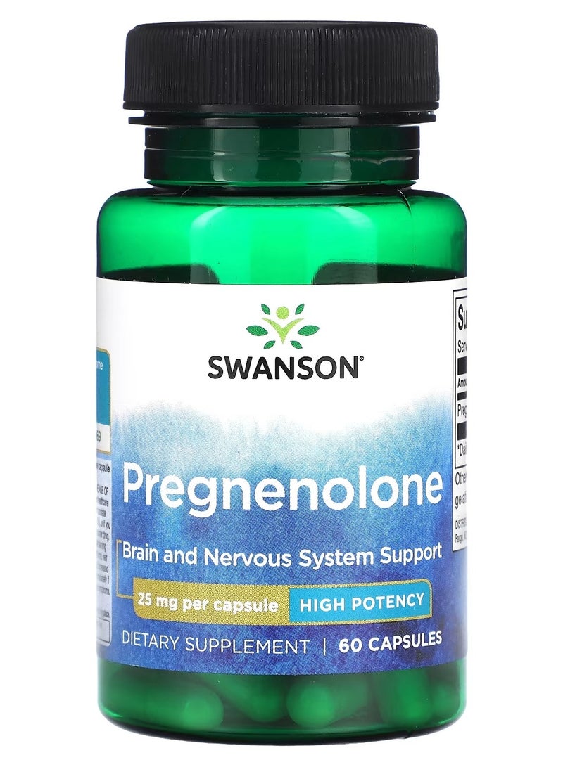 Pregnenolone High Potency 25 mg 60 Capsules
