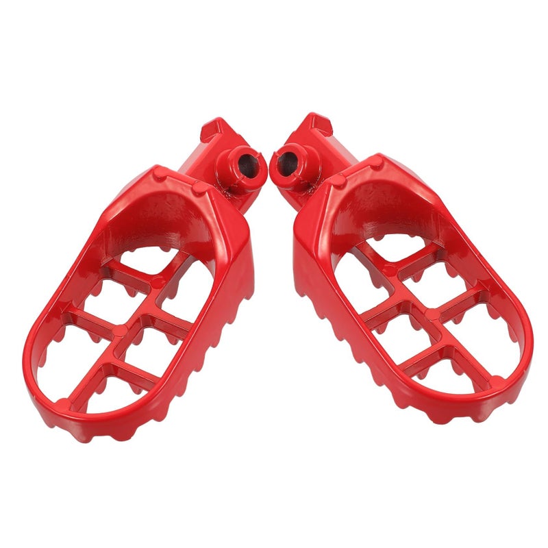 Red Motorcycle Foot Pegs for Front Footrest Teen Stylish Design Enhanced Grip Offroad 11x5x4cm - Image 2