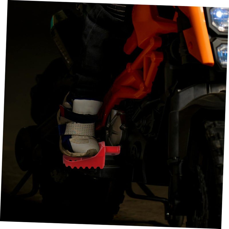 Red Motorcycle Foot Pegs for Front Footrest Teen Stylish Design Enhanced Grip Offroad 11x5x4cm - Image 5