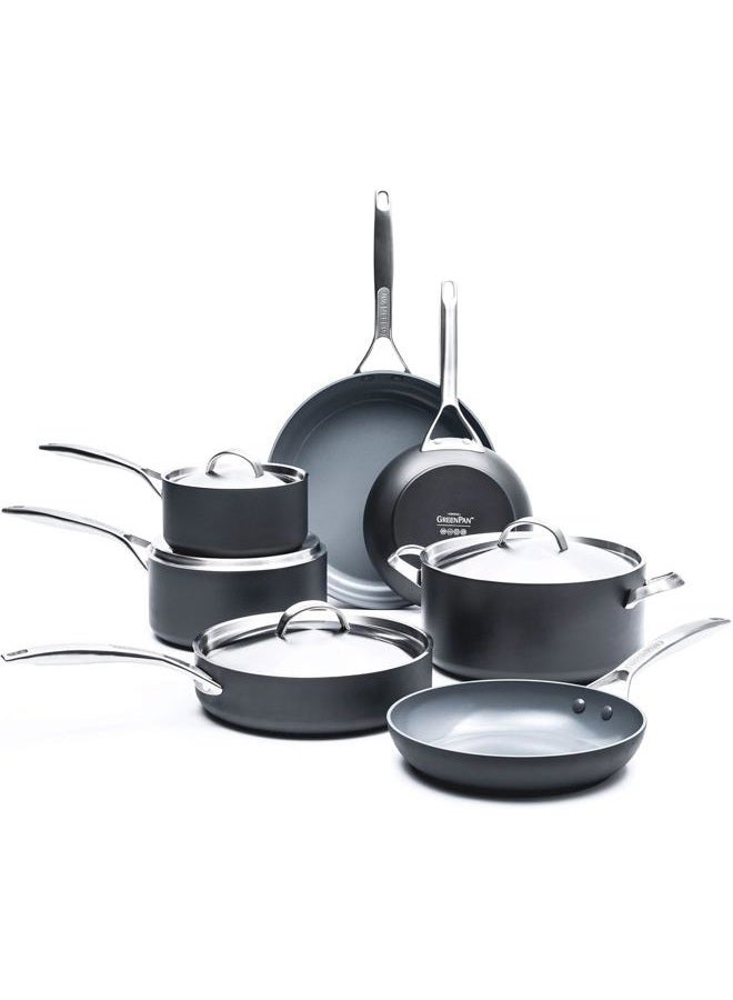 Greenpan Paris Pro Ceramic Non-Stick Cookware Set 11pc Set Gray CC000045-001 - Image 1