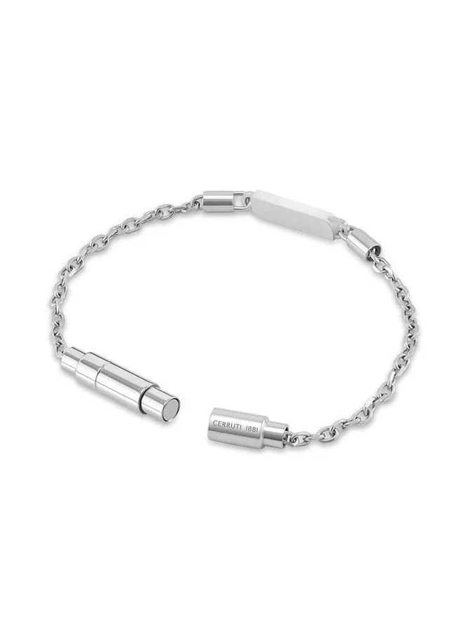 CERRUTI 1881 Emiliano Emiliano Silver Plated Black Stainless Steel Chain Bracelet for Men 180mm for Men | Best Price UAE