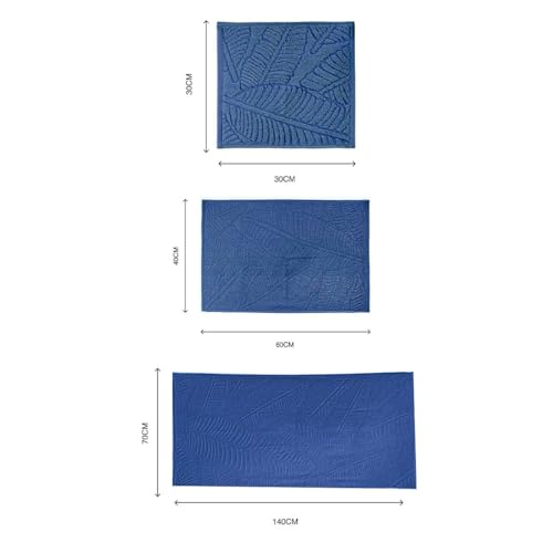MUSA Banana Towels | 400 GSM Terry Towel Set of 3-1 Bath Towel | 1 Hand Towels | 1 Face Towels with Free Bag | Terry Towels for Bath Large Size | Towel for Men, Women (Midnight Blue) - Image 3