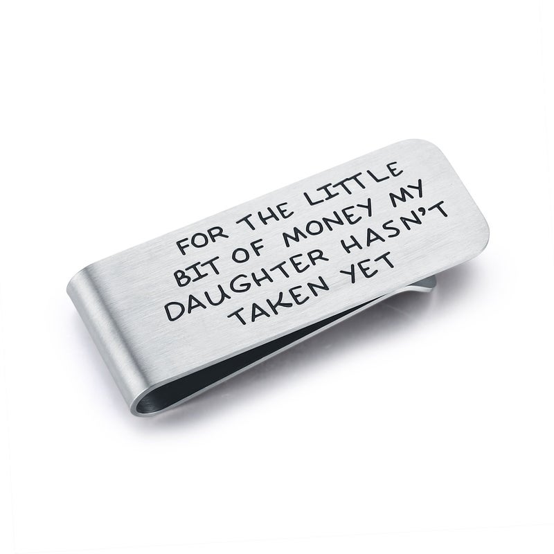 CJ&M CJ&M Money Clip For Dad, for The Little Bit Of Money My Daughter Hasn't Taken Father Money Clip,Father of the Bride Gift,Father's Day Gift from Daughter  - Image 1