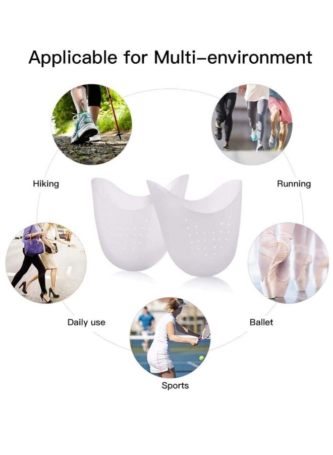 Generic Silicone Gel Toe Caps,  Soft Silicone Gel Toe Protectors Covers Toe Caps Metatarsal Pads Ballet Pointe Pads with Forefoot Cushion Ballet Pointe Dance High Heel Shoe Pads, 2 Pairs - Image 3