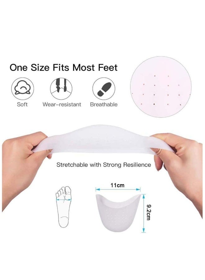 Generic Silicone Gel Toe Caps,  Soft Silicone Gel Toe Protectors Covers Toe Caps Metatarsal Pads Ballet Pointe Pads with Forefoot Cushion Ballet Pointe Dance High Heel Shoe Pads, 2 Pairs - Image 2