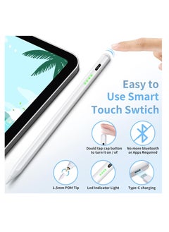 Generic Stylus Pen for iPad with Active Pen with Palm Rejection and Smart Touch Magnetic Shortcut Key  - Image 5