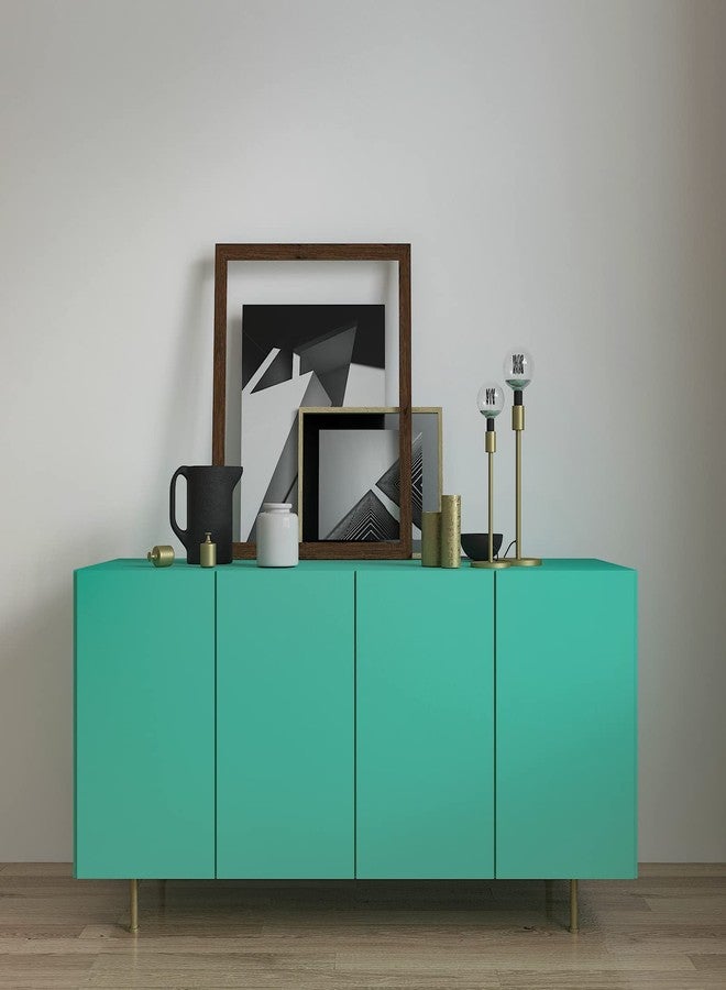 CHIHUT Thicken Matte Aqua Green Peel and Stick Wallpaper 17.7"x100" Waterproof Stain Resistant Removable Vinyl Contact Paper for Cabinets Shelf Liners Drawers Renter Friendly Solid Green Wallpaper - Image 2