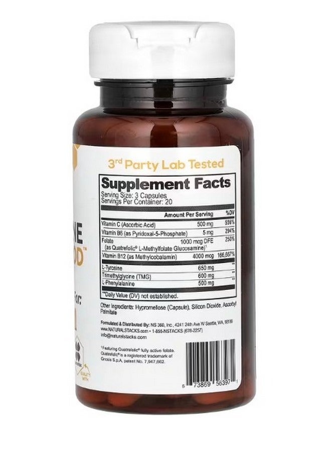 ناتشورال ستاكس Dopamine Brain Food 60 Vegan Capsules - Image 2