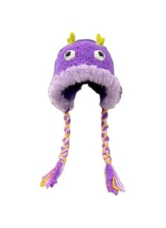 Cute Kawaii Multi Colored Women Warm Fluffy Monster Cover Ears Beanie Ear Flaps Hat for Winter