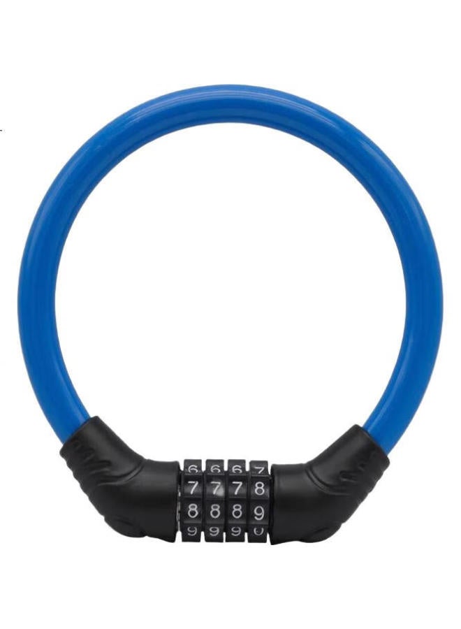 HOTUN Mountain Bike Lock, Anti-Theft Portable Bicycle Lock, Electric Bike Lock, Bicycle Steel Wire Combination Lock, Hd7204 Blue - Image 3