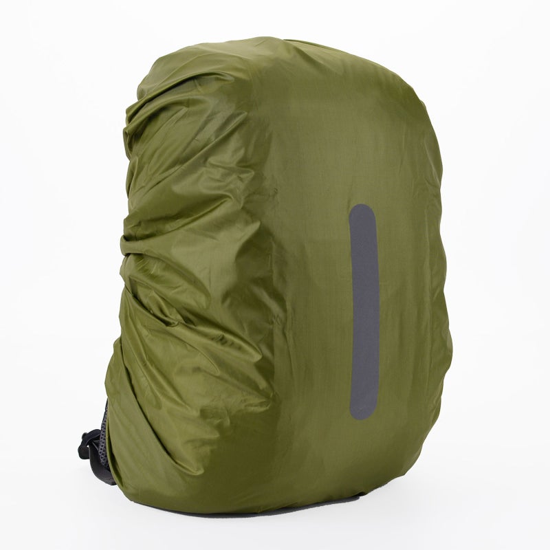 Backpack Rain Cover Waterproof Dirt Tear Resistant Light Weight High Visibility Reflective Backpack Cover OD Green L (For 45-55L) - Image 3