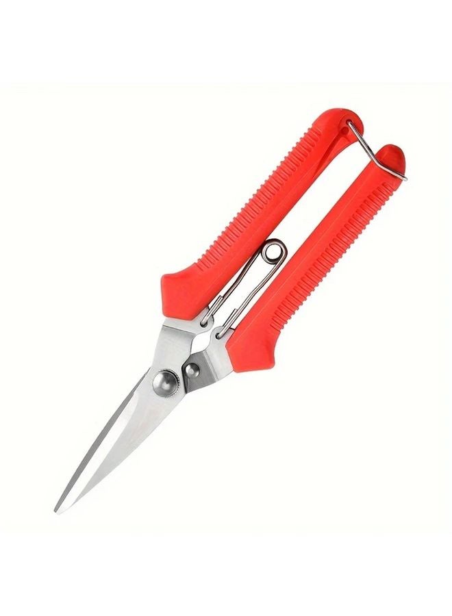 Red Stainless Steel Fruit Clipper Serrated Blade For Easy Picking Grapes Sichuan Pepper - Image 1