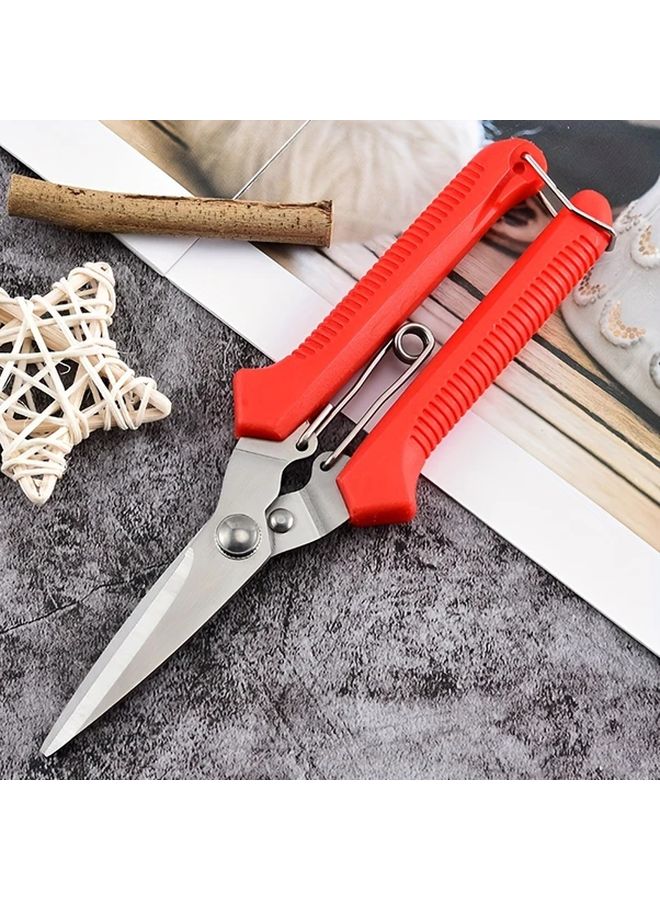 Red Stainless Steel Fruit Clipper Serrated Blade For Easy Picking Grapes Sichuan Pepper - Image 4