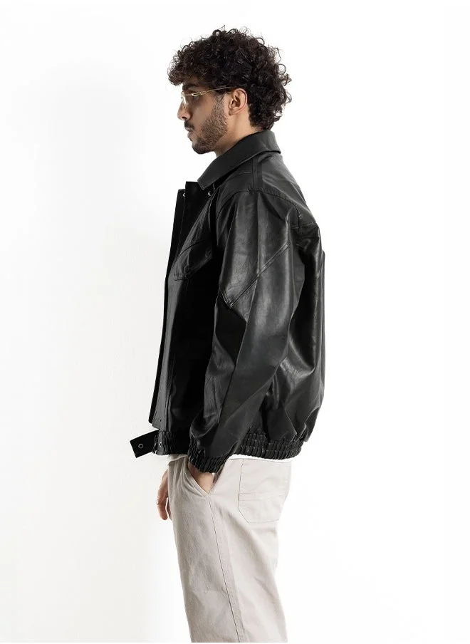 SHAPES BALLOON FIT LEATHER JACKET