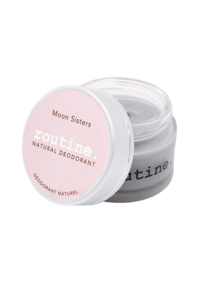 routine Natural Deodorant For Women And Men With Activated Charcoal 58G Rose, Lavender, Vetiver & Neroli (Moon Sisters Jar)  - Image 1