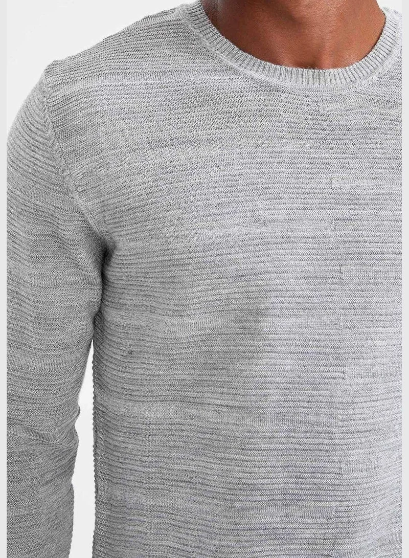 DeFacto Slim Fit Boat Neck Knitted Pullover