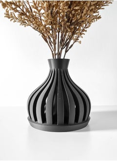 3D Brothers Luni Short Vase | Modern and Unique Home Decor for ried Flowers  - Image 1
