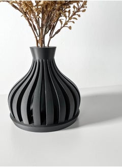 3D Brothers Luni Short Vase | Modern and Unique Home Decor for ried Flowers  - Image 3
