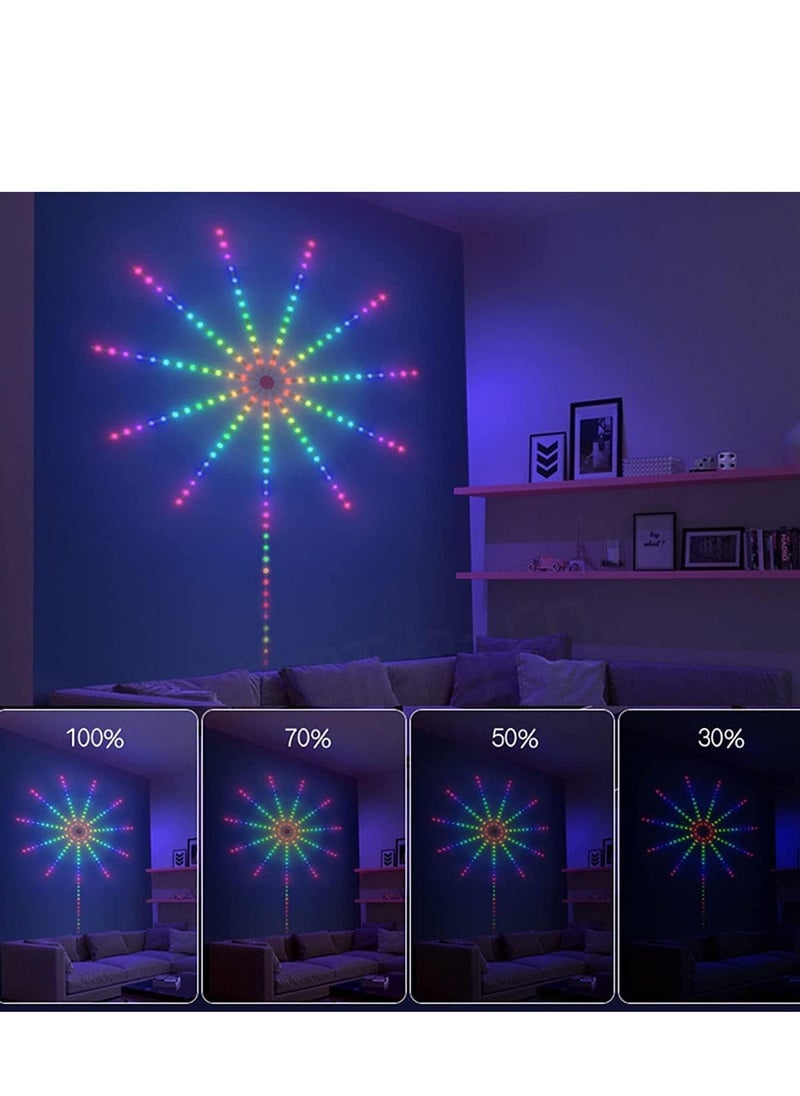 NEW Smart Firework Lights Indoor – RGB Color Changing LED Strip Lights with App & Remote Control, Dynamic Modes, Music Sync, Mic & Rhythm Control for Bedroom & Room Decor – Create Stunning Light Shows