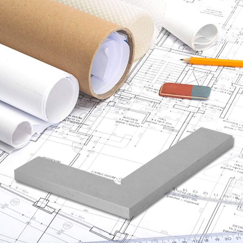 100x70 مم مربع فولاذي للنجارين مسطرة زاوية قائمة أداة قياس هندسية لتأطير الخشب - Image 4