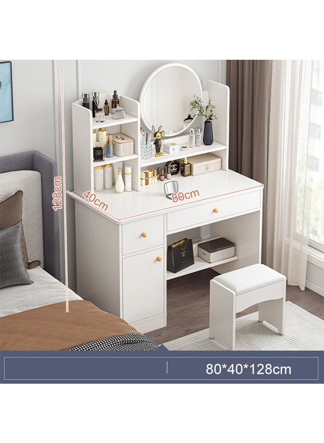 NKX Multifunctional Makeup Vanity Dressing Table with Drawers and Chair 80 CM  - Image 1