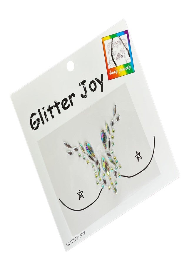 Kotbs 2-Pack Diamond Acrylic Chest Stickers - Body Glitter Adhesive Rhinestones for Women - Crystal Chest Jewels for Festivals, Halloween, Carnival, and Parties - Image 4