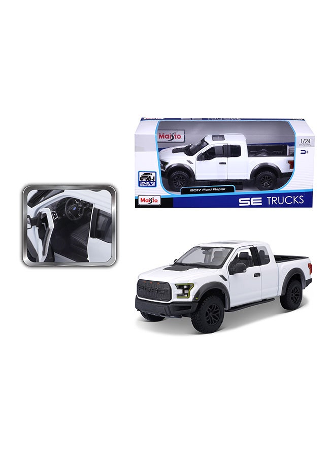 Maisto 1:24 2017 Ford F-150 Raptor - White Officially Licensed Scaled Replicas of Collectible Diecast Metal Models with Exquisite Interior & Exterior Detailing for All Ages - Image 1