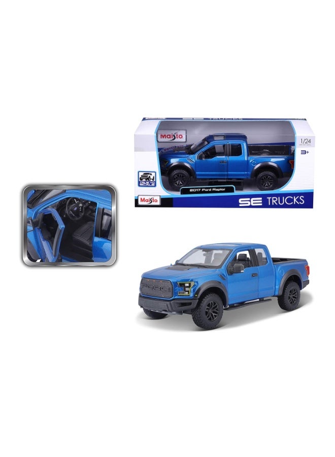 Maisto 1:24 2017 Ford F-150 Raptor - Blue Officially Licensed Scaled Replicas of Collectible Diecast Metal Models with Exquisite Interior & Exterior Detailing for All Ages - Image 5